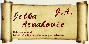 Jelka Armaković vizit kartica